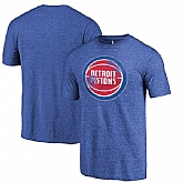 Men's Detroit Pistons Distressed Team Logo Blue T-Shirt FengYun,baseball caps,new era cap wholesale,wholesale hats